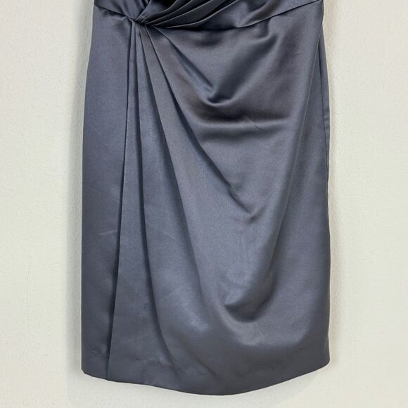 David’s Bridal Short Strapless Dress Pewter Grey 4 - Picture 3 of 10